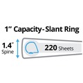 Binders | Avery 17012 3 Slant Rings 1 in. Capacity 11 in. x 8.5 in. Durable View Binder with DuraHinge - White (12/Carton) image number 1