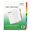  | Office Essentials 11679 Table 'n Tabs 11 in. x 8.5 in. 12-Tab Jan. to Dec. Dividers - Assorted (1-Set) image number 0