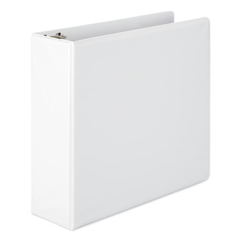 Wilson Jones W363-49WAPP1 Heavy-Duty 3 Ring 3 in. Capacity 11 in. x 8.5 in. Round Ring View Binder with Extra-Durable Hinge - White