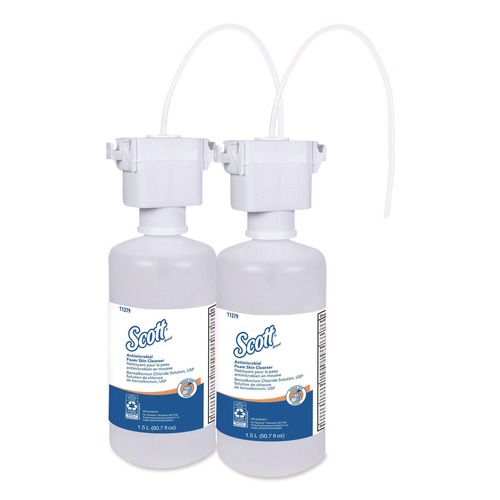 Cleaning & Janitorial Supplies | Scott 11279 1500 mL Antimicrobial Foam Skin Cleanser Refill - Unscented (2/Carton) image number 0