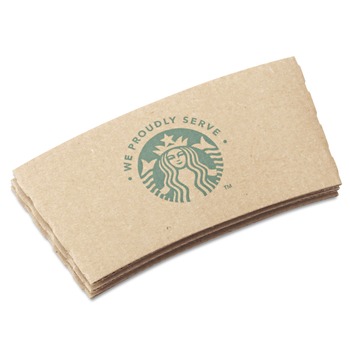 Starbucks 12420977 Cup Sleeves for 12/16/20 oz. Hot Cups - Kraft (1380/Carton)