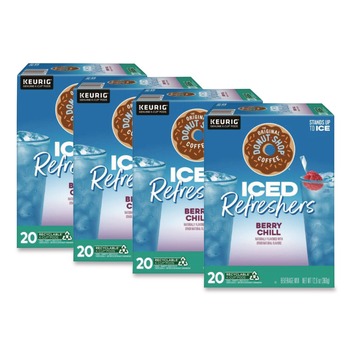 The Original Donut Shop ICED Refreshers K-Cup Pods - Berry Chill (80/Carton)