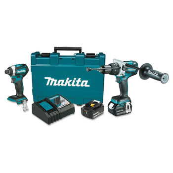 Factory Reconditioned Makita XT268M-R 18V 4.0 Ah LXT Cordless Lithium-Ion Hammer Drill and Impact Driver Combo Kit