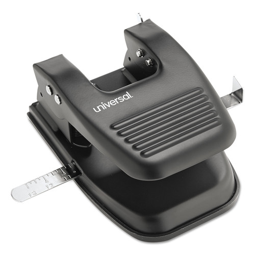 Office Jansan | Universal UNV74222 30-Sheet Two 9/32 in. Hole Punch - Black image number 0