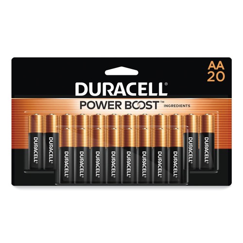 Office Jansan | Duracell MN1500B20Z Power Boost CopperTop Alkaline AA Batteries (20/Pack) image number 0