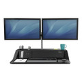 Office Furniture & Lighting | Fellowes Mfg Co. 8080301 32.75 in. x 24.25 in. x 5.5 in. to 22.5 in. Lotus DX Sit-Stand Workstation - Black image number 3
