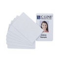 Sheet Protectors | C-Line 89007 3.38 in. x 2.13 in. PVC ID Badge Card - White (100/Pack) image number 3