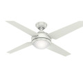 Ceiling Fans | Hunter 59073 52 in. Sonic White Ceiling Fan with Light with Handheld Remote image number 0