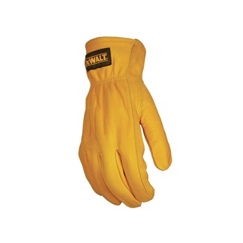 Dewalt DPG32L (6/Box) Premium Grade Leather Driver Gloves - Large, Yellow