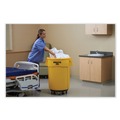 Trash Cans | Rubbermaid Commercial FG264360YEL 44 Gallon Plastic Vented Round Brute Container - Yellow image number 7