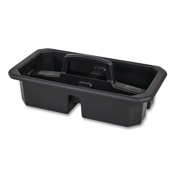 Rubbermaid Commercial Cleaning Caddy Compatible with Full-Size and Compact Housekeeping Carts - Black (6/Carton)