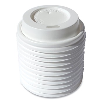 Boardwalk Plastic Hot Cup Lids Fits 4 oz. Cups - White (1000/Carton)