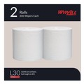 Facility Maintenance & Supplies | WypAll 05820 L30 Center-Pull Roll 9.8 in. x 15.2 in. Towels - White (300/Roll, 2 Rolls/Carton) image number 2
