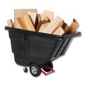Trash Cans | Rubbermaid Commercial FG130400BLA 202 gal. 450 lbs. Capacity Plastic Rotomolded Tilt Truck - Black image number 4