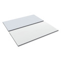  | Alera ALETT6030WG 59.38 in. x 29.5 in. Rectangular Reversible Laminate Table Top - White/Gray image number 0