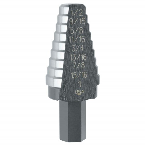 Drill Driver Bits | Irwin Unibit 10232 Self-Starting High Speed 6 Step Fractional 3/16 in. - 1/2 in. Steel Drill Bit image number 0