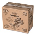 Food Trays, Containers, and Lids | Dart 205HT1 6.4 in. x 9.3 in. x 2.9 in. Foam Hinged Lid Containers - White (200/Carton) image number 4