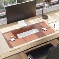 Desk Accessories & Office Organizers | Smead 64827 36 in. x 17 in. Vegan Leather Desk Pads - Brown image number 6