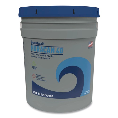 Cleaning & Janitorial Supplies | Boardwalk 700394 40 lbs. Pail Low Suds Industrial Powder Laundry Detergent - Fresh Lemon Scent image number 0