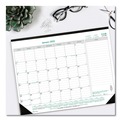 Calendars & Planners | Brownline C177437 12-Month (Jan-Dec): 2026 22 in. x 17 in. EcoLogix Artwork Monthly Desk Pad Calendar - White/Green Sheets, Black Binding/Corners image number 2