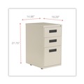 Office Carts & Stands | Alera ALEPABBFPY 14.96 in. x 19.29 in. x 27.75 in. 3-Drawers: Box/Box/File Legal/Letter Left or Right File Pedestal - Putty image number 3