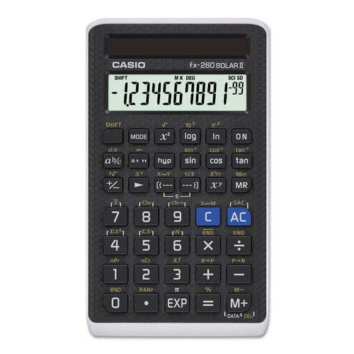 Cleaning & Janitorial Supplies | Casio FX260SLRII FX-260 Solar II 10-Digit LCD All-Purpose Scientific Calculator - Black image number 0