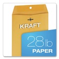 Office Jansan | Quality Park QUA37863 Clasp Envelope, #63, Square Flap, Clasp/gummed Closure, 6.5 X 9.5, Brown Kraft, 100/box image number 7