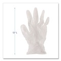 Disposable Gloves | Boardwalk BWK365MBX 2.6 mil General Purpose Powder/Latex-Free Vinyl Gloves - Medium, Clear (100/Box) image number 3