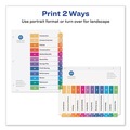 Office Jansan | Avery 11141 Ready Index 11 in. x 8.5 in. 12-Tab 1 to 12 Customizable TOC Dividers - Multicolor Tabs/White (1-Set) image number 2
