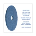  | Boardwalk BWK4020BLU 20 in. Diameter Scrubbing Floor Pads - Blue (5/Carton) image number 4