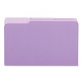  | Universal UNV10525 Legal Size Deluxe 1/3-Cut Colored Top Tab File Folders - Violet/Light Violet (100/Box) image number 2