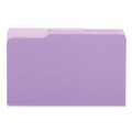 Office Jansan | Universal UNV10525 Legal Size Deluxe 1/3-Cut Colored Top Tab File Folders - Violet/Light Violet (100/Box) image number 2