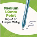 Pens | BIC RGLE11-AST Medium 1 mm Ecolutions Retractable Gel Pen - Assorted Ink Colors, Blue Barrel (12/Pack) image number 1