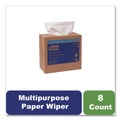Cleaning & Janitorial Supplies | Tork 192127 9.25 in. x 16.25 in. Multipurpose Paper Wiper - White (8/Carton) image number 7