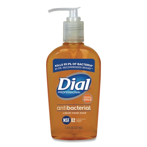Cleaning & Janitorial Supplies | Dial Professional 84014 7.5 oz Antibacterial Liquid Hand Soap - Gold image number 0