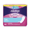 Skin Care & Personal Hygiene | Always 10796 Thin Daily Panty Liners, Regular, 120/pack, 6 Packs/carton image number 1