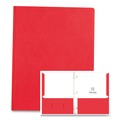File Folders | Roaring Spring 54126 Accommodates (100) 11 in. x 8.5 in. Sheets Pocket Folder with Prongs - Red (250/Carton) image number 1