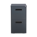  | Alera ALEPAFFCH 14.96 in. x 19.29 in. x 27.75 in. Left or Right 2 Legal Letter-Size File Drawers File Pedestal - Charcoal image number 1