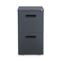 | Alera ALEPAFFCH 14.96 in. x 19.29 in. x 27.75 in. 2 Legal/Letter-Size File Drawers Left or Right File Pedestal - Charcoal image number 1