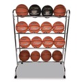 Utility Carts | Champion Sports BRC4 17 in. x 41 in. x 53 in. 132 lb Capacity Powder-Coated Ball Cart - Silver image number 1