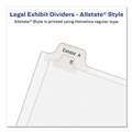 Mothers Day Sale! Save an Extra 10% off your order | Avery 82211 11 in. x 8.5 in. 10-Tab Allstate Style Preprinted 13 Legal Exhibit Side Tab Index Dividers - White (25/Pack) image number 4