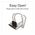 Office Jansan | Cardinal 10321CB 11 in. x 8-1/2 in. ClearVue 3-Ring 2 in. Capacity Easy Open Slant-D Ring Binder - Black image number 2