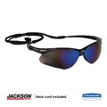 Safety Glasses | KleenGuard 14481 Nemesis Safety Glasses, Black Frame, Blue Mirror Lens image number 2