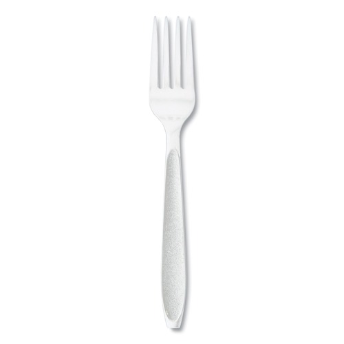 Food Service | SOLO HSWFX-0007 Impress Heavyweight Full-Length Polystyrene Cutlery Fork - White (100/Box) image number 0