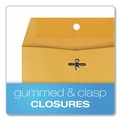 Office Jansan | Quality Park QUA37863 Clasp Envelope, #63, Square Flap, Clasp/gummed Closure, 6.5 X 9.5, Brown Kraft, 100/box image number 6