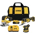 Combo Kits | Dewalt DCK300P1 20V MAX XR Brushless Lithium-Ion Cordless 3-Tool Woodworking Combo Kit (5 Ah) image number 0