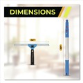 Cleaning Tools | Gritt Commercial GRI131 Pro Window Washing Kit with Swivel Window Squeegee and 20-in Pole, 14-in Wide Blade image number 4