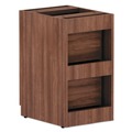  | Alera VA542822WA 15.63 in. x 20.5 in. x 28.5 in. Valencia Series 2-Drawer Full File Pedestal - Modern Walnut image number 2