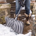 Outdoor Hand Tools | Suncast SP2450 24 in. Width x 57.55 in. Length Steel Core Snow Pusher with Wear Strip image number 1