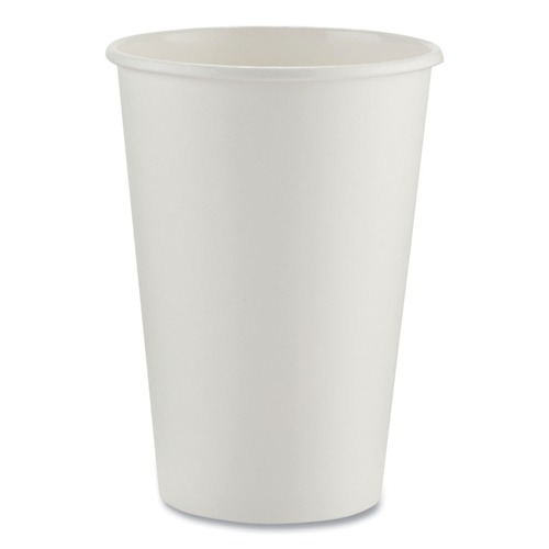 Cups and Lids | Dixie 2346W 16 oz. Paper Hot Cups - White (50/Sleeve, 20 Sleeves/Carton) image number 0